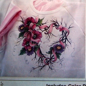 Floral Heart Wreath By Suzy Stosberg Vintage Tole And Decorative Painting Packet 1991