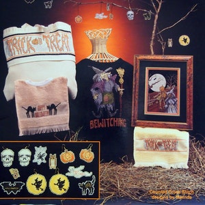 Halloween Leckereien Von Melinda And Cross My Heart, Inc. Vintage Kreuzstich Muster Broschüre 1992