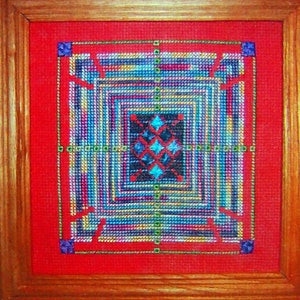 Diamond Maze de Amanda Locking y Treasured Stitches Cross Stitch Pattern Leaflet 2005