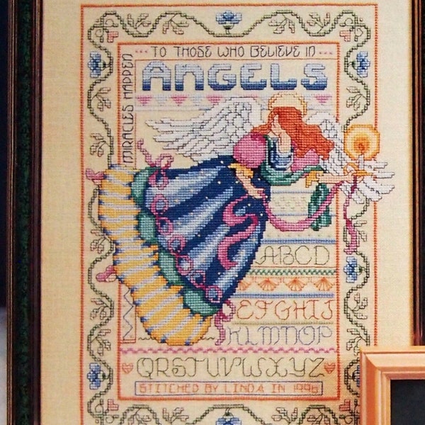 Angel Samplers - 18 Designs By Kooler Design Studio Vintage Counted Cross Stitch Pattern Booklet 1996