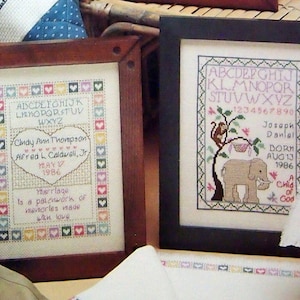 Durch die Jahre von Jean Farish Needleworks Vintage Kreuzstich-Muster Broschüre 1986