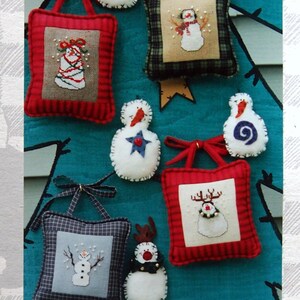 Snow-Friends Ornamente von Schwestern und besten Freunden Vintage Kreuzstichmuster Broschüre 1997