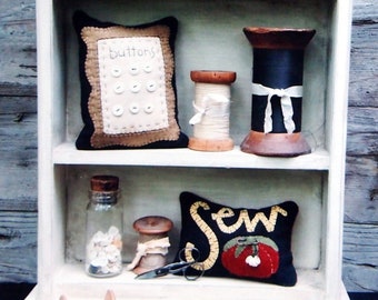 Sewing Pin Pillows By Wooden Spool Designs Wool Embroidery And Sewing Pattern Packet Undated