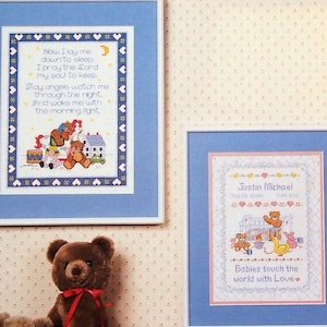 Bedtime Bears - Buch Eins von Lucy Rigg Und Maße Vintage KreuzstichMuster Blättchen 1985