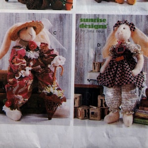 24-Inch Rabbits And Clothes Simplicity Crafts 7459 Vintage Uncut Sewing Pattern 1997