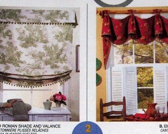 Dressed For Success - Window Treatments McCall's Home Dec In A Sec M4329 Vintage Uncut Sewing Pattern 2003