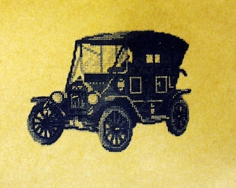 Ford 1911 Chart 124 de Babs Fuhrmann, kit vintage de punto de cruz Petit Point, sin fecha