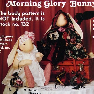 Traveling Wardrobe For Morning Glory Bunny (Body Pattern NOT Included) By Kathy Pace & Gooseberry Hill Vintage Sewing Pattern Packet 1989