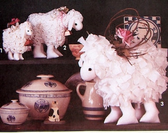 Decorative Lamb In Three Sizes Simplicity Crafts 7706 Vintage Uncut Sewing Pattern 1991