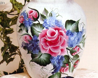 Curso de pintura de un solo trazo de Donna Dewberry, libro vintage de tapa dura con patrones de pintura decorativa y de tole, 1999