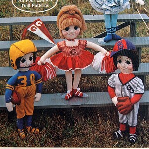 Four Friends - 22-inch Doll Patterns By Gwen Andrews And The Gingham Goose Uncut Vintage Sewing Pattern Packet 1980