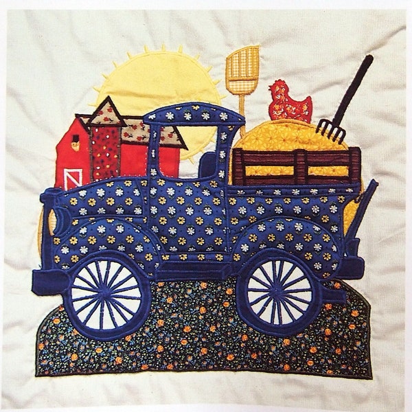 Grampa's Pick-Up by Yours Truly, paquet de motifs de courtepointe en appliques non coupées vintage 1979