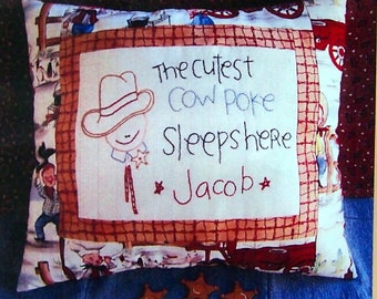 My Cowpoke By Autumn & Cheryl Mousser And Two Blonde Mice Hand Embroidery Pattern Packet Undated