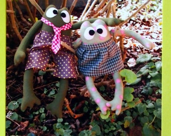 Clancy And Clarabel (The Cross-Eyed Frogs) By Melly & Me Uncut Sewing Pattern Packet 2007