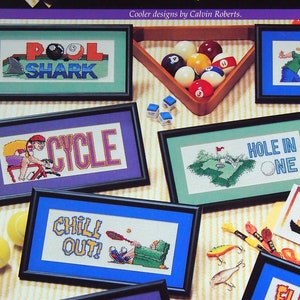 Lustige Kühlboxen für guten Sport von Calvin Roberts und Great Big Graphs Vintage Kreuzstichmuster Broschüre 1992