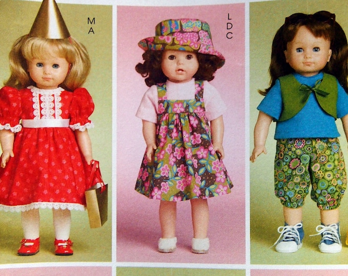 Pattern M5554 Doll Clothes for 18-inch Doll Mccall's Crafts M5554 Uncut Sewing ...