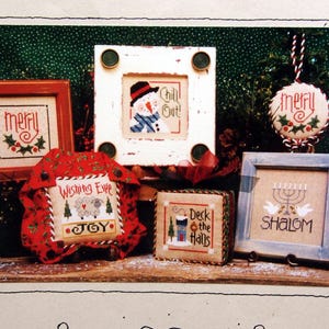 Tiny Tidings IX By Lizzie Kate Vintage Counted Cross Stitch Pattern Packet 2004