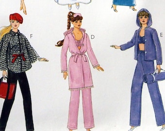 Fashion Clothes for 11-1/2-Inch Doll McCall's Crafts M6258  Uncut Sewing Pattern 2010