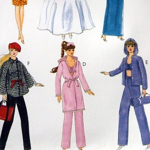Fashion Clothes for 11-1/2-inch Doll Mccall's Crafts M6258 Uncut Sewing ...