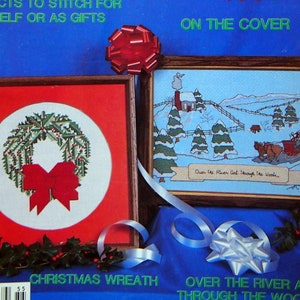 Cercle des femmes compté point de croix et Candlewicking Noël annuel vintage point de croix et motif de broderie Magazine 1985