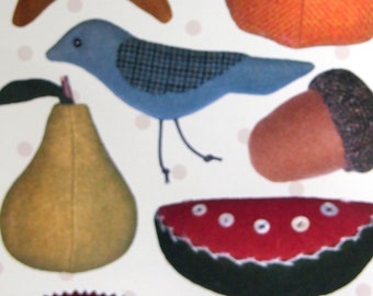 Adornments By Bonnie Sullivan And All Through The Night Wool Embroidery And Sewing Pattern Packet 2008