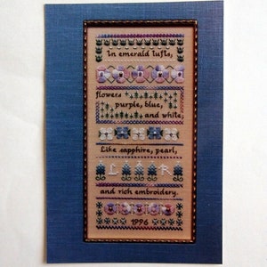 Shakespeares Garten von Linda P. Reeves und La Broderie Vintage Kreuzstich und Embroidery Pattern Leaflet 1996