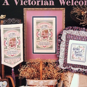 Ein viktorianisches Willkommen von Debra Designs Vintage Kreuzstichmuster 1990