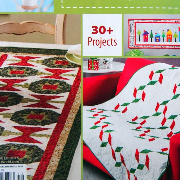 A Quilted Christmas - 30+ Projects By Quilter's World Quilting And Sewing Pattern Magazine December 2015