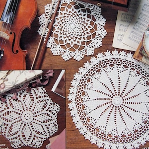 Dainty Doilies In Thread Crochet - Nine Designs By Lucille La Flamme Vintage Crochet Pattern Leaflet 1992