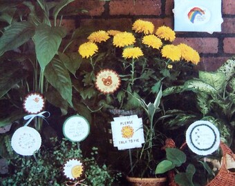 Say It With Plant Pokes By Karen Nordhausen And Joan Green Vintage Cross Stitch Pattern Leaflet 1982