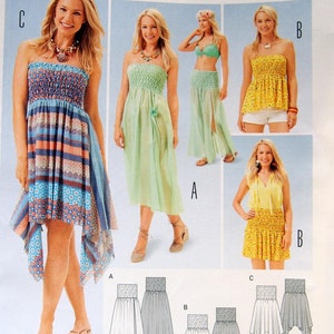 Dress, Top & Skirt - Size 8 To 18 Burda Young 6651 Uncut Sewing Pattern Undated