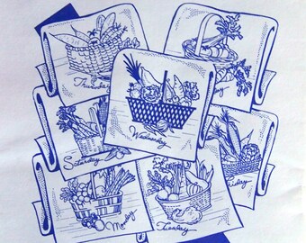 Baskets Of Vegetables Aunt Martha's 3757 Hot Iron Transfer Embroidery Pattern Unused 1990s