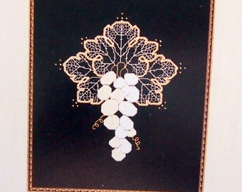 Glouchester Grapes/Black And White - Simply Old-Fashioned By Donna Heidler Vintage Embroidery Pattern Chart Pack 1999