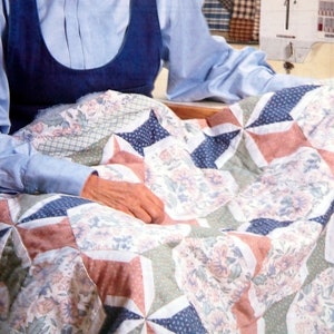 Spinning Spools Star (With Template) By Spinning Spools Vintage Quilt Pattern Leaflet And Template 1989