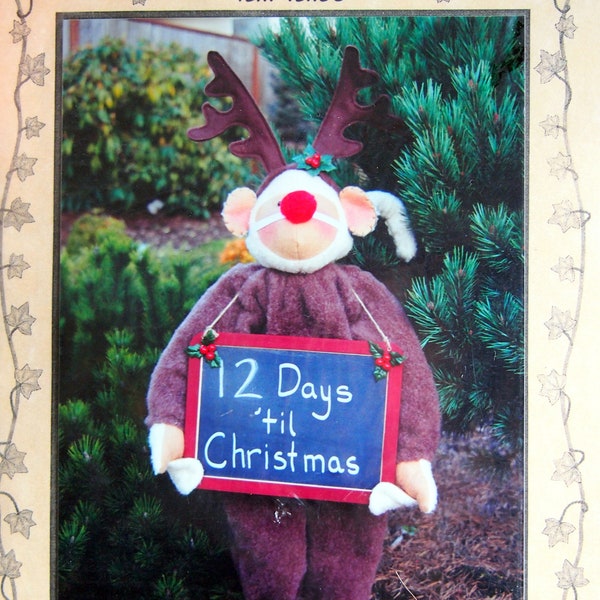 Coundown To Christmas - Tall Tales - 38" Pinky Monkey With A Real Identity Crisis By Valarie Seaman & Abbey Lane Sewing Pattern Packet 1999