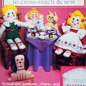 Puppen zum Kreuzstich & Nähen By McCall's Craft Book Vintage Näh- und Kreuzstichmuster Broschüre 1983