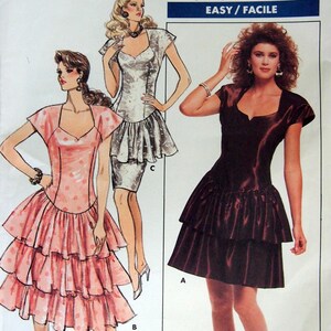 Misses&#39; Dress Size 6, 8, 10 Butterick Kathryn Conover 5924 Vintage Uncut Sewing Pattern 1987