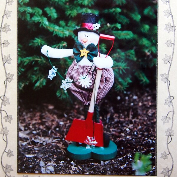 Itsy Bitsy Snowman - 8" Snappy-Suited Snow Shoveler By Valarie Seaman & Abbey Lane Sewing Pattern Packet 2003
