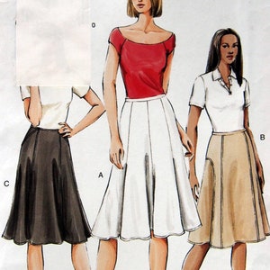Misses&#39; Skirts Size 6, 8, 10 Vogue V7910 Vintage Uncut Sewing Pattern 2004