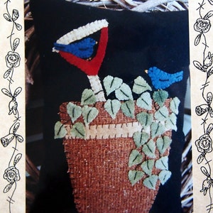Bluebirds By Liberty Rose Vintage Wool Applique Embroidery And Sewing Pattern Packet 2001