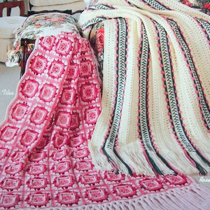 Pastell Afghanen - 6 Designs zu häkeln von Mary Lamb Becker Vintage häkeln Muster Broschüre 1992