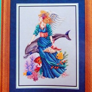 Ocean Angel Von Melinda And Cross My Heart Inc. Vintage Kreuzstichmuster Faltblatt 1996