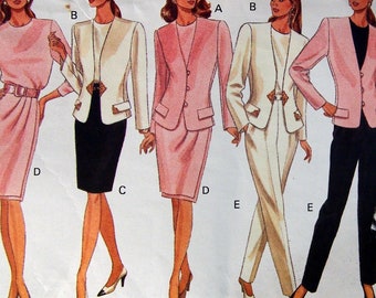 Misses' Jacket, Skirt, Pants & Top Size 6, 8, 10 Butterick Today's Wardrobe 5069 Vintage Uncut Sewing Pattern 1990