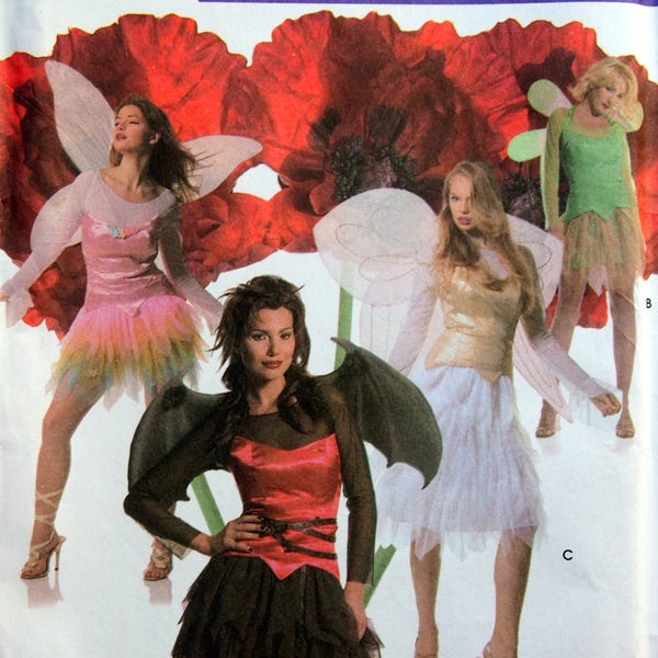 Misses' Costumes Sizes 6, 8, 10, 12 (Does NOT Have Pattern For Wings) By Simplicity Costumes For Adults 4902 Uncut Sewing Pattern 2004