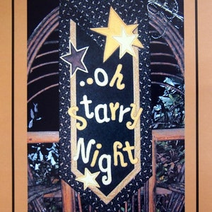 Oh Starry Night By Hawthorne Handworks Wool Applique, Sewing And Quilting Pattern Packet 2002