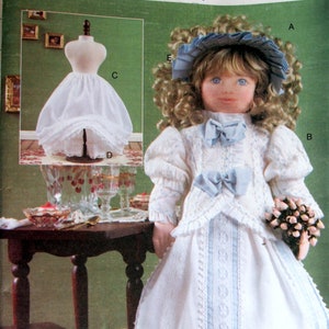 18-Inch Victorian Doll And Doll Clothes Vogue Doll Collection V7867 Uncut Sewing Pattern 2004