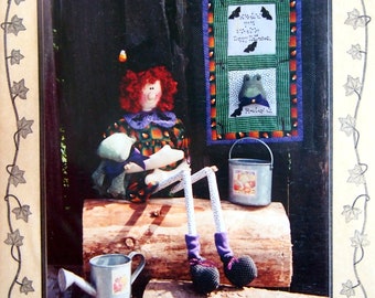 Clara And Frederick - 25" Leggie Witch (With A Former Prince) By Valarie Seaman And Abbey Lane Vintage Sewing Pattern Packet 1997