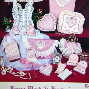 Süße Erinnerung von Carol Costello für ausgefallene Arbeit & Fantasien Vintage Stickerei und Kreuzstich Muster Broschüre 1987