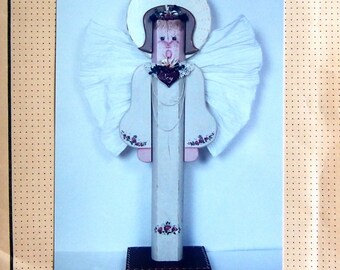 41-Inch Pole Angel By Toft's Tole House Vintage Tole And Decorative Painting Packet 1994