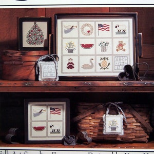 Volkskunst Sampling II The Cricket Collection No. 70 By Karen Hyslop And The Cross-Eyed Cricket Vintage Cross Stitch Pattern Leaflet 1989